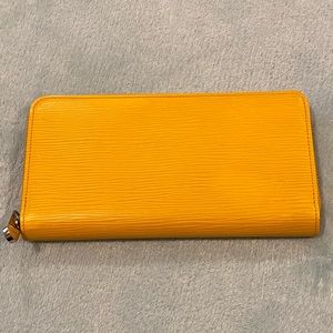 Louis Vuitton yellow zip wallet